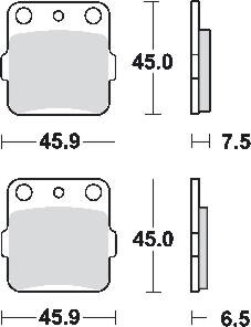 Remblokkenset   mcb538 SI*