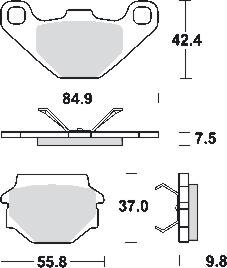 Remblokkenset MCB667 SI*