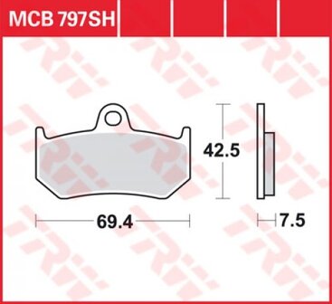 Remblokkenset MCB797 SH*