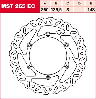 Remschijf (star)  Lucas MST265EC