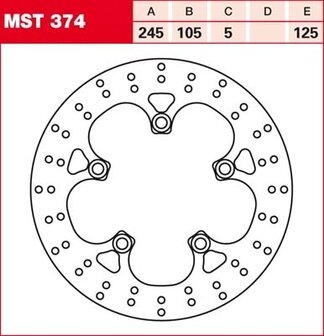 Remschijf (star)  Lucas MST374