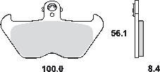 R850R 1994-2002 (259R) Remblokkenset Sinter voor 1 remklauw, MCB680SV