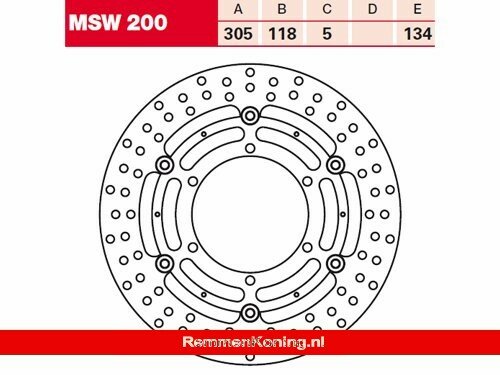 R850R (259R)  met Sterwielen remschijf (zwevend)  Lucas MSW200