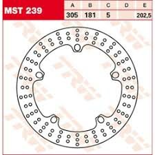 R850R (259R) 1994-2002 met Spaakwielen, remschijf  MST239 (5mm)